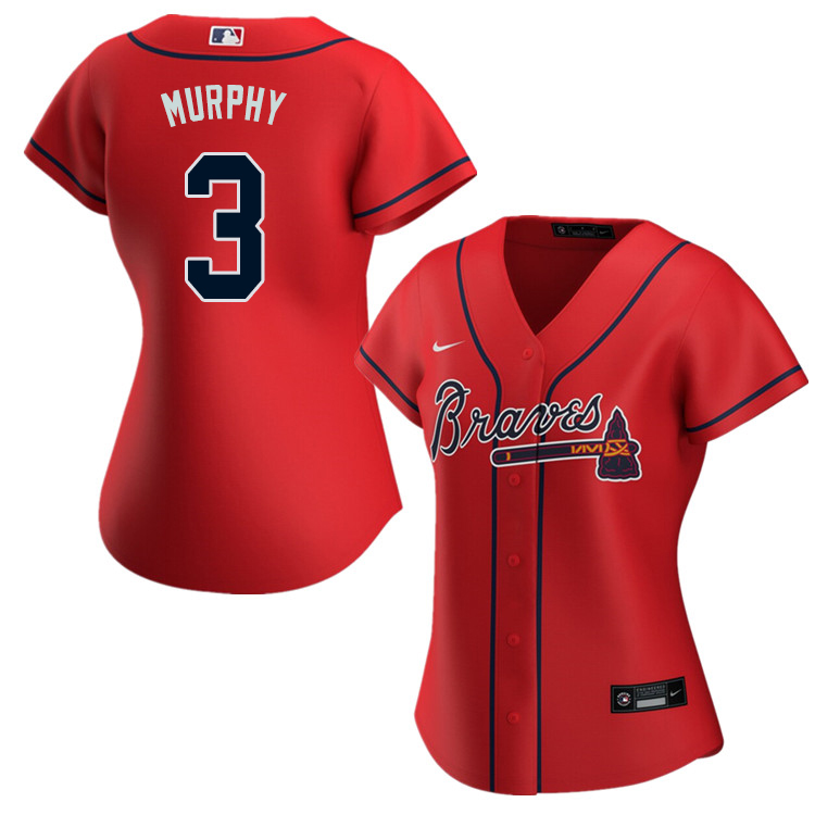 Nike Women #3 Dale Murphy Atlanta Braves Baseball Jerseys Sale-Red